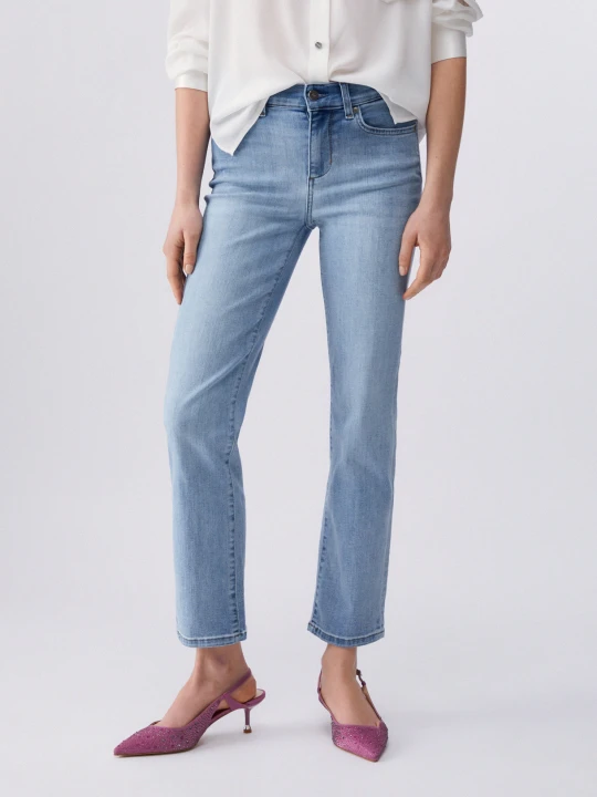 Zdjęcie produktu Liu Jo Straight Cropped Jeans Blue Denim