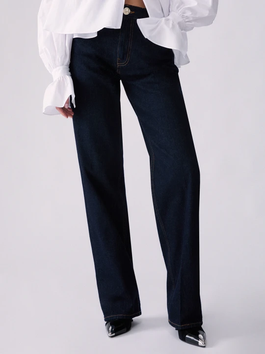 Zdjęcie produktu Liu Jo Straight-leg Jeans With Details In Fabric Normal Wash