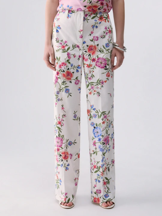Zdjęcie produktu Liu Jo Straight-leg Floral-print Trousers