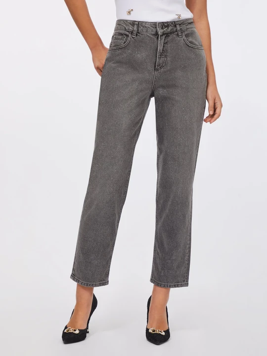 Zdjęcie produktu Liu Jo Straight-leg Jeans High-waisted Grey Pinstripe