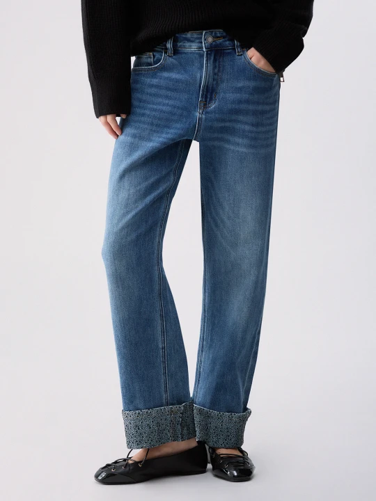 Zdjęcie produktu Liu Jo Straight-leg Jeans With Micro-rhinestones Light Denim