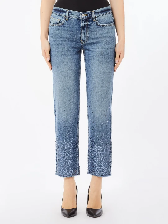 Zdjęcie produktu Liu Jo Straight-leg Jeans With Sequins Blue Denim