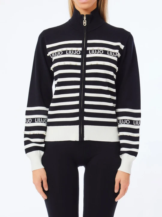 Zdjęcie produktu Liu Jo Striped Cardigan czarny