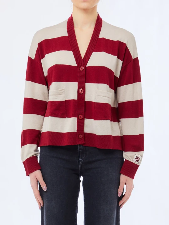 Zdjęcie produktu Liu Jo Striped Cardigan czerwony