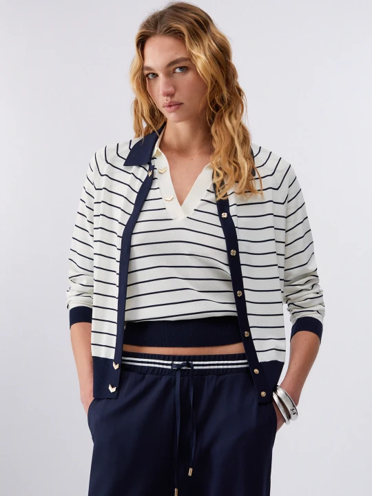 Zdjęcie produktu Liu Jo Striped Cardigan niebieski