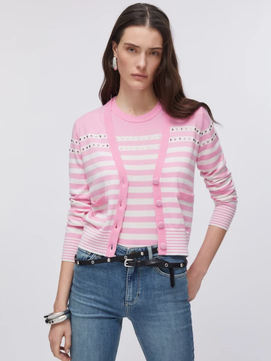 Zdjęcie produktu Liu Jo Striped Cardigan różowy