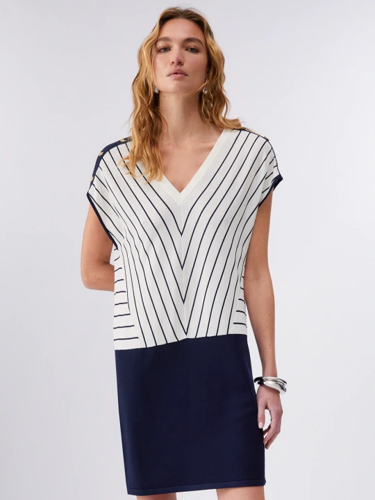 Zdjęcie produktu Liu Jo Striped Knit Dress niebieski