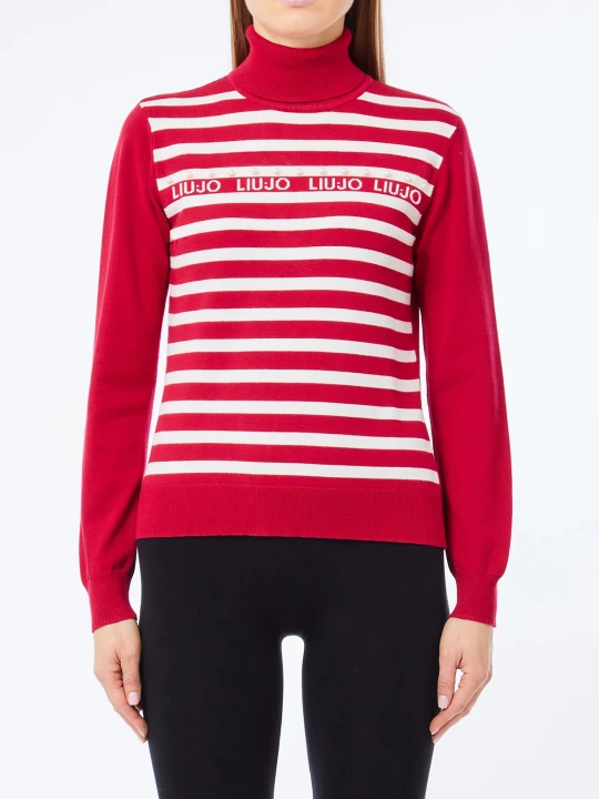 Zdjęcie produktu Liu Jo Striped Polo-neck Jumper