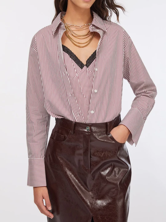 Zdjęcie produktu Liu Jo Striped Shirt With Top biały