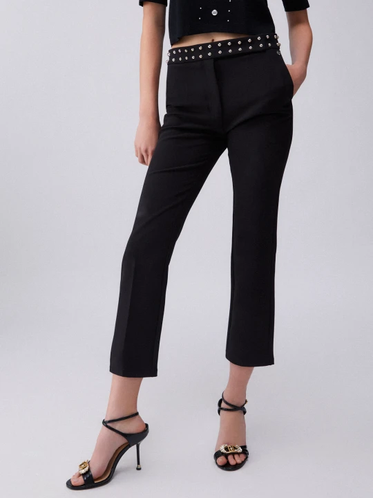 Zdjęcie produktu Liu Jo Stylish Trousers With Studs czarny