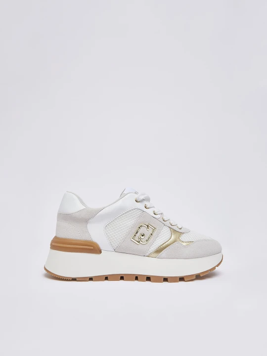 Zdjęcie produktu Liu Jo Suede And Mesh Platform Sneakers biały