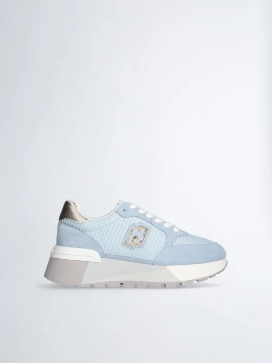 Zdjęcie produktu Liu Jo Suede And Mesh Platform Sneakers Light Blue