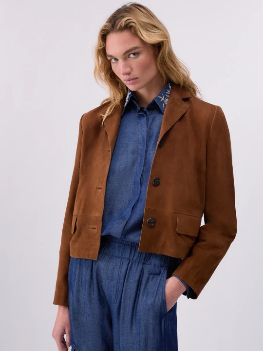 Zdjęcie produktu Liu Jo Suede Boxy Jacket Leather