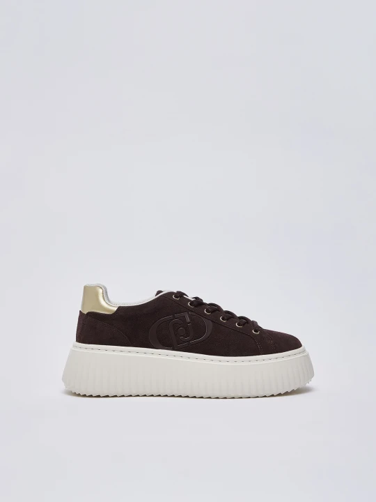 Zdjęcie produktu Liu Jo Suede Platform Sneakers Mocha