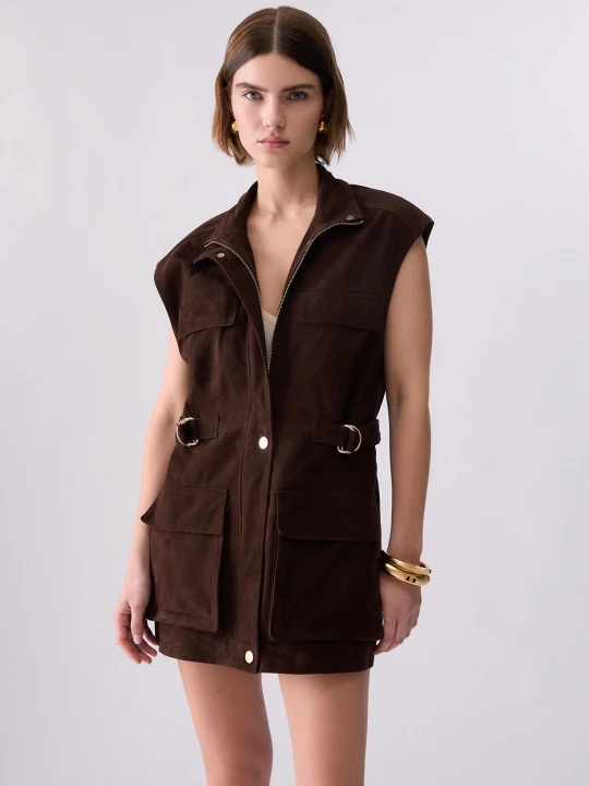 Zdjęcie produktu Liu Jo Suede Vest Cocoa