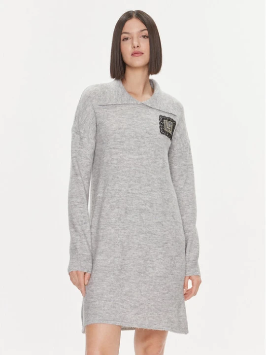 Zdjęcie produktu Liu Jo Sukienka dzianinowa 5F3036 MA08O Szary Regular Fit
