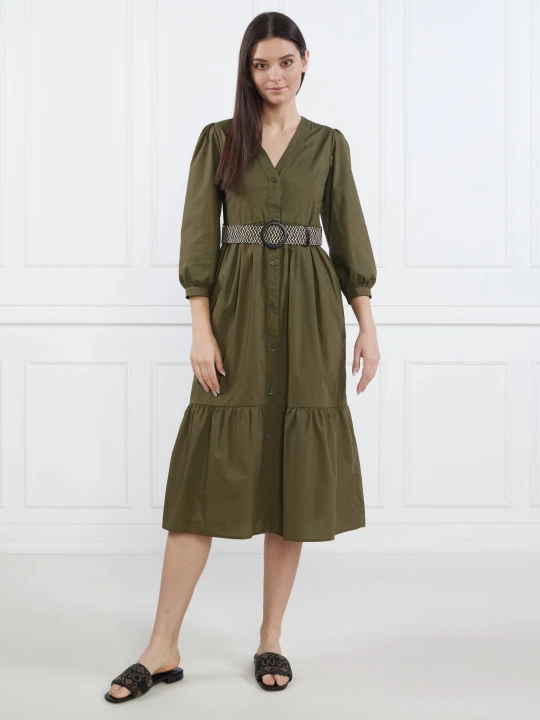 Zdjęcie produktu Liu Jo Sukienka z paskiem khaki