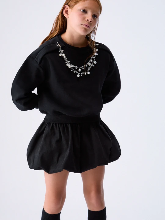 Zdjęcie produktu Liu Jo Sweatshirt With Jewel Accessories czarny