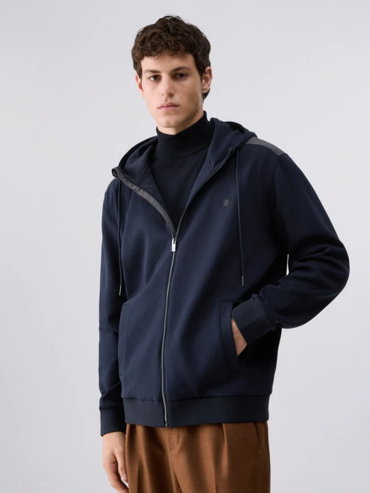 Zdjęcie produktu Liu Jo Sweatshirt With Scuba Inserts Dark Blue