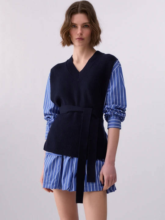 Zdjęcie produktu Liu Jo Sweatshirt With Striped Details niebieski