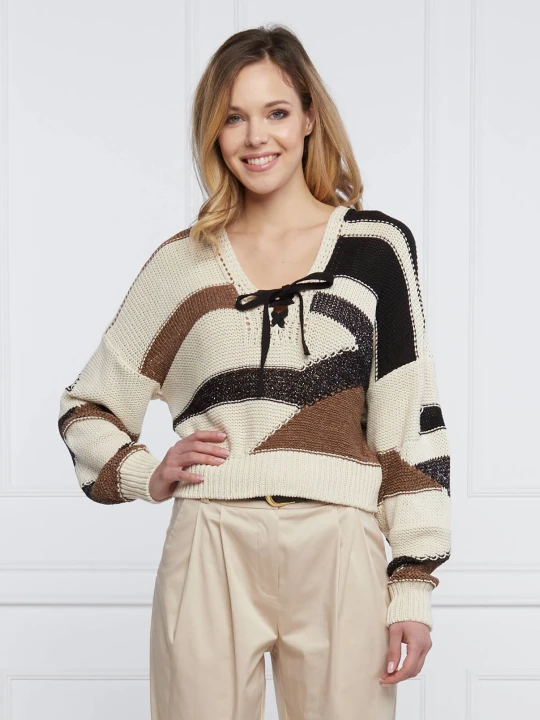 Zdjęcie produktu Liu Jo Sweter | Cropped Fit beżowy