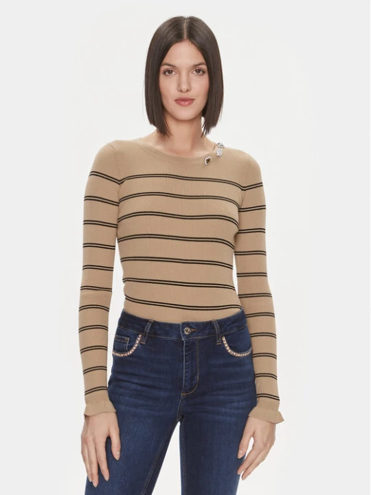Zdjęcie produktu Liu Jo Sweter MF3001 MS99E Brązowy Slim Fit