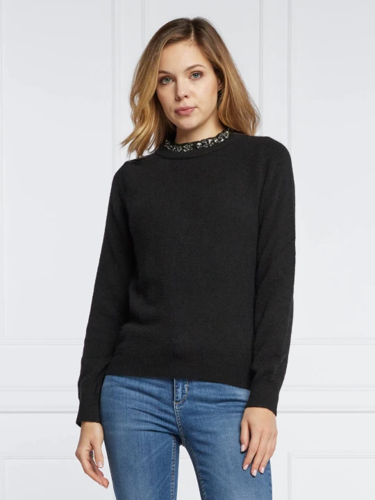Zdjęcie produktu Liu Jo Sweter | Slim Fit | z dodatkiem wełny czarny