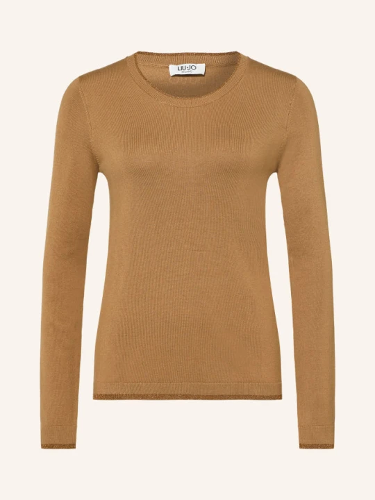 Zdjęcie produktu Liu Jo Sweter Z Błyszczącą Przędzą beige JASNOBRĄZOWY