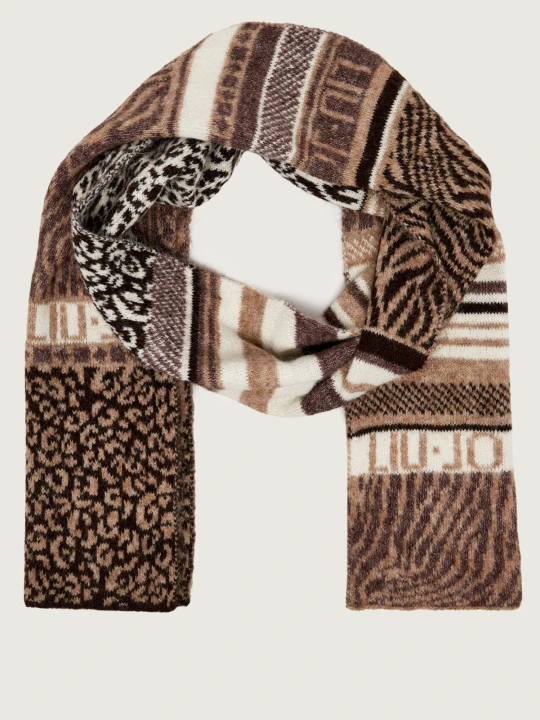 Zdjęcie produktu Liu Jo Szal Animalier | z dodatkiem wełny brązowy