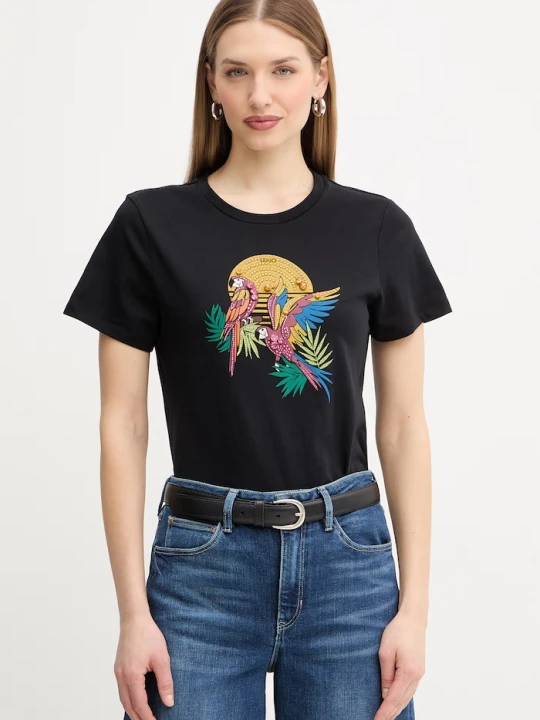 Zdjęcie produktu Liu Jo t-shirt bawełniany czarny