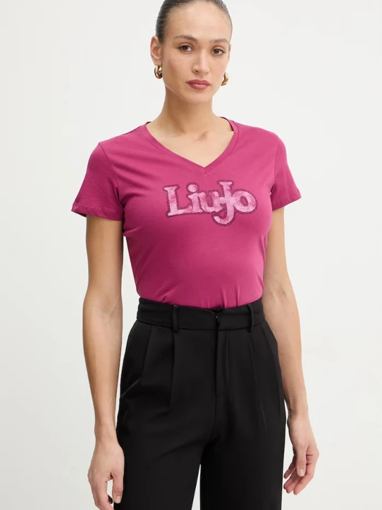 Zdjęcie produktu Liu Jo t-shirt bawełniany różowy