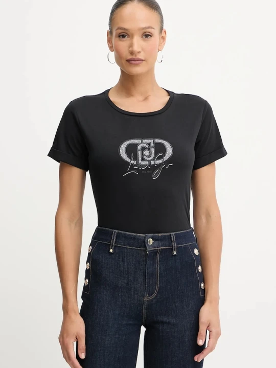 Zdjęcie produktu Liu Jo t-shirt bawełniany czarny
