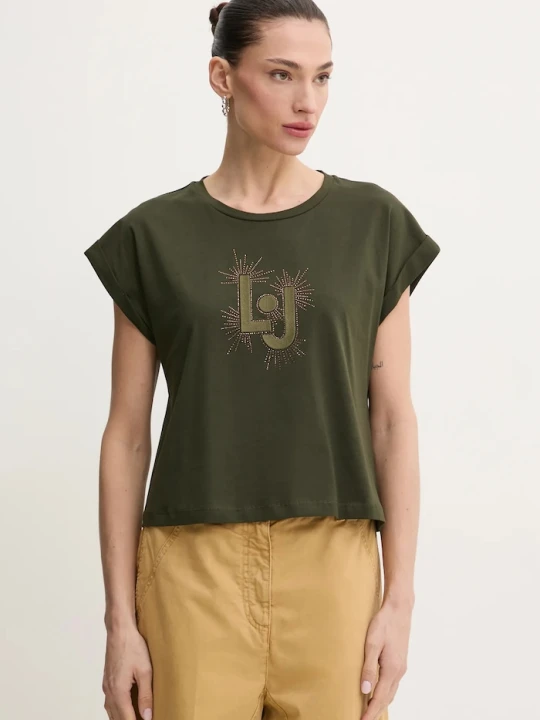 Zdjęcie produktu Liu Jo t-shirt bawełniany zielony