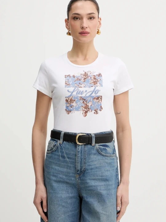 Zdjęcie produktu Liu Jo t-shirt bawełniany biały
