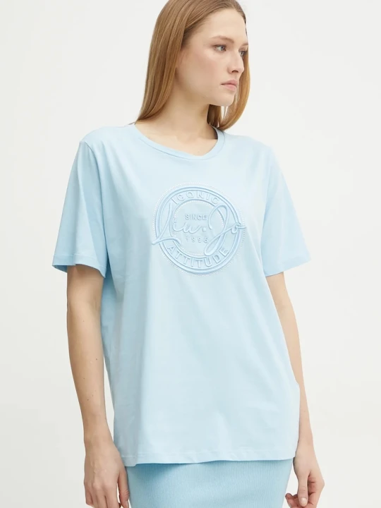 Zdjęcie produktu Liu Jo t-shirt bawełniany niebieski