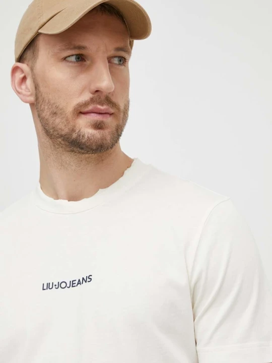 Zdjęcie produktu Liu Jo t-shirt bawełniany beżowy