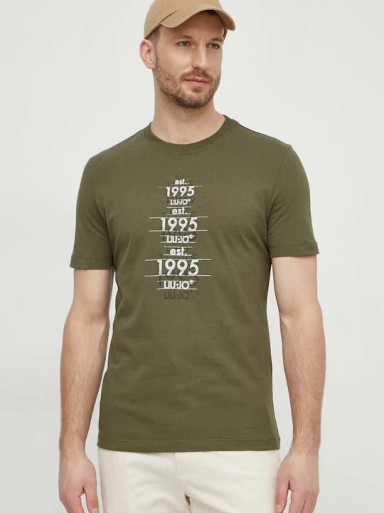 Zdjęcie produktu Liu Jo t-shirt bawełniany zielony