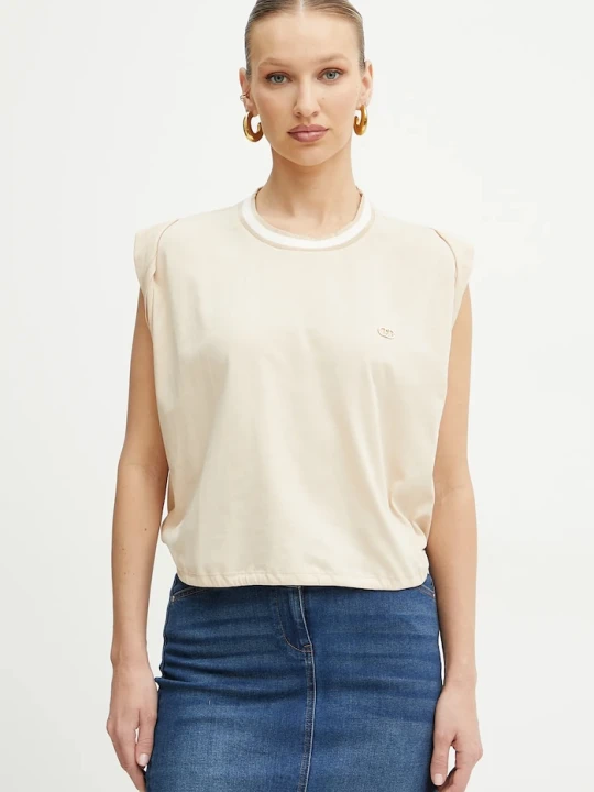 Zdjęcie produktu Liu Jo t-shirt bawełniany beżowy