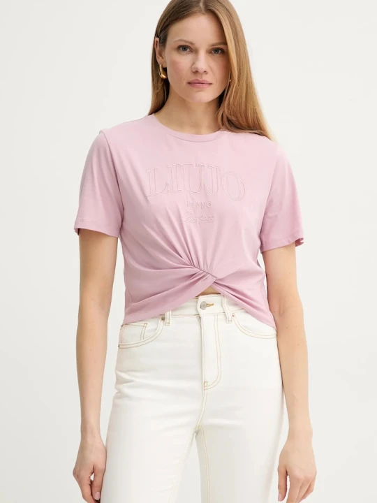 Zdjęcie produktu Liu Jo t-shirt bawełniany różowy