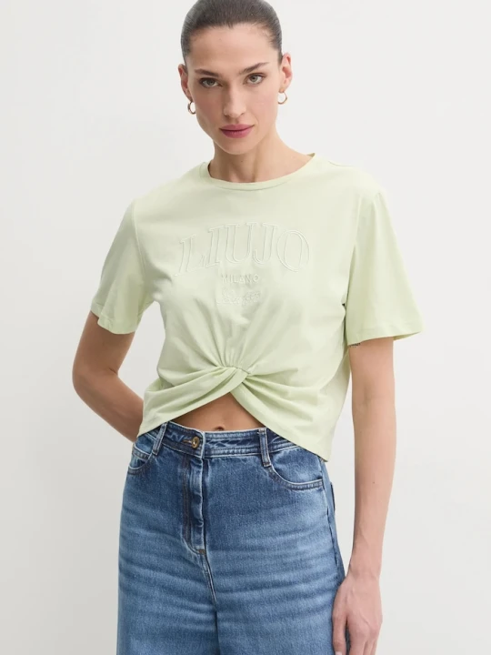 Zdjęcie produktu Liu Jo t-shirt bawełniany zielony