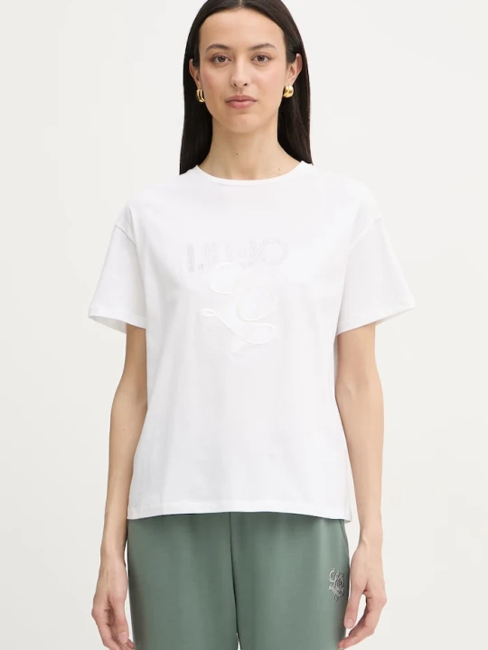 Zdjęcie produktu Liu Jo t-shirt damski bawełniany biały