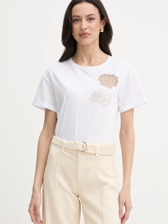 Zdjęcie produktu Liu Jo t-shirt damski bawełniany biały