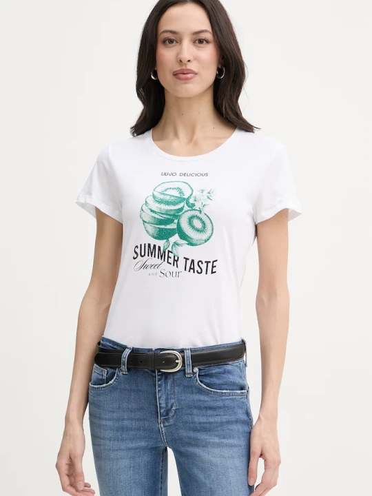 Zdjęcie produktu Liu Jo t-shirt damski bawełniany biały