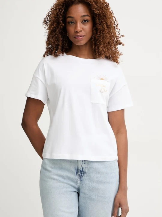 Zdjęcie produktu Liu Jo T-shirt damski bawełniany beżowy