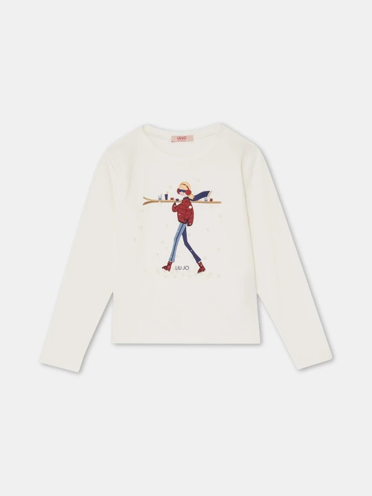 Zdjęcie produktu Liu Jo T-shirt In Cotton With Print biały