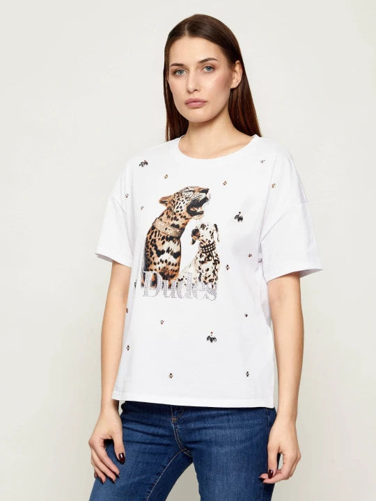 Zdjęcie produktu Liu Jo T-shirt | Loose fit biały
