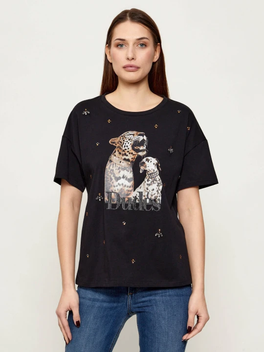 Zdjęcie produktu Liu Jo T-shirt | Loose fit czarny