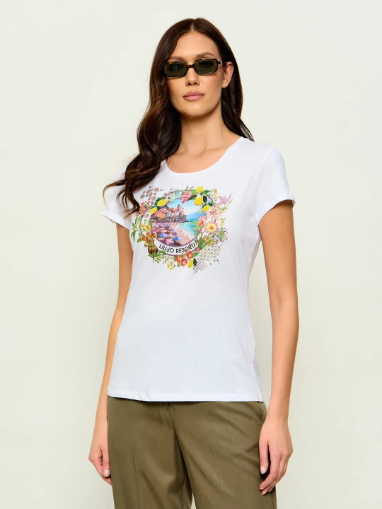 Zdjęcie produktu Liu Jo T-shirt | Regular Fit biały