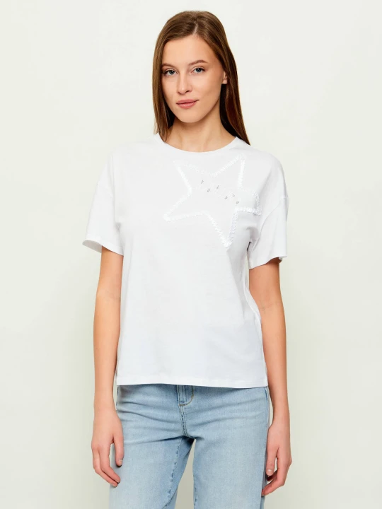 Zdjęcie produktu Liu Jo T-shirt | Regular Fit biały