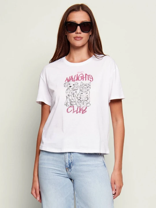 Zdjęcie produktu Liu Jo T-shirt | Regular Fit biały